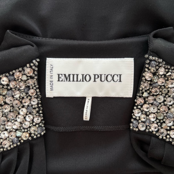 EMILIO PUCCI BLACK EMBELLISHED DRESS SIZE IT 40 / US 6 - Picture 16 of 16